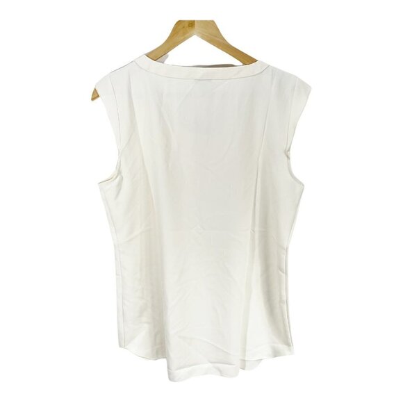 Daily Ritual Ivory Cap Sleeve Blouse Sz 14 Relaxed Fit Short Sleeve NEW - Picture 5 of 5